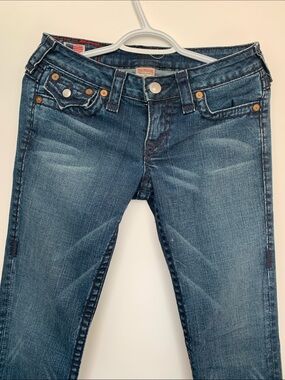 TRUE RELIGION Dark Women's Skinny Jeans with Faded Detail